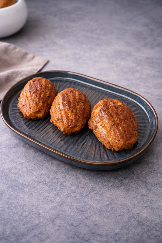 Madeleine poire( sans sucre, sans farine)